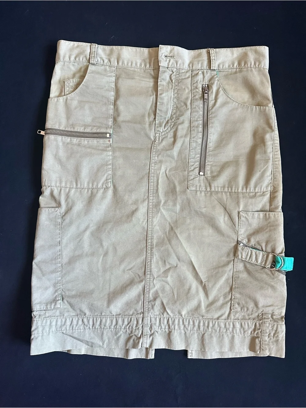 Marc Jacobs khaki Cargo utility Y2K  Skirt with Black Label size 6